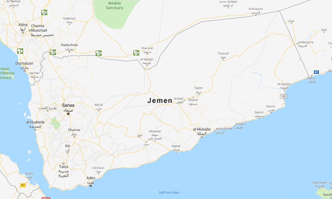 Im Jemen ist Ärzte der Welt in den Regierungsbezirken Amanat Alasimah, Sana’a und Ibb tätig. Foto: Google Maps