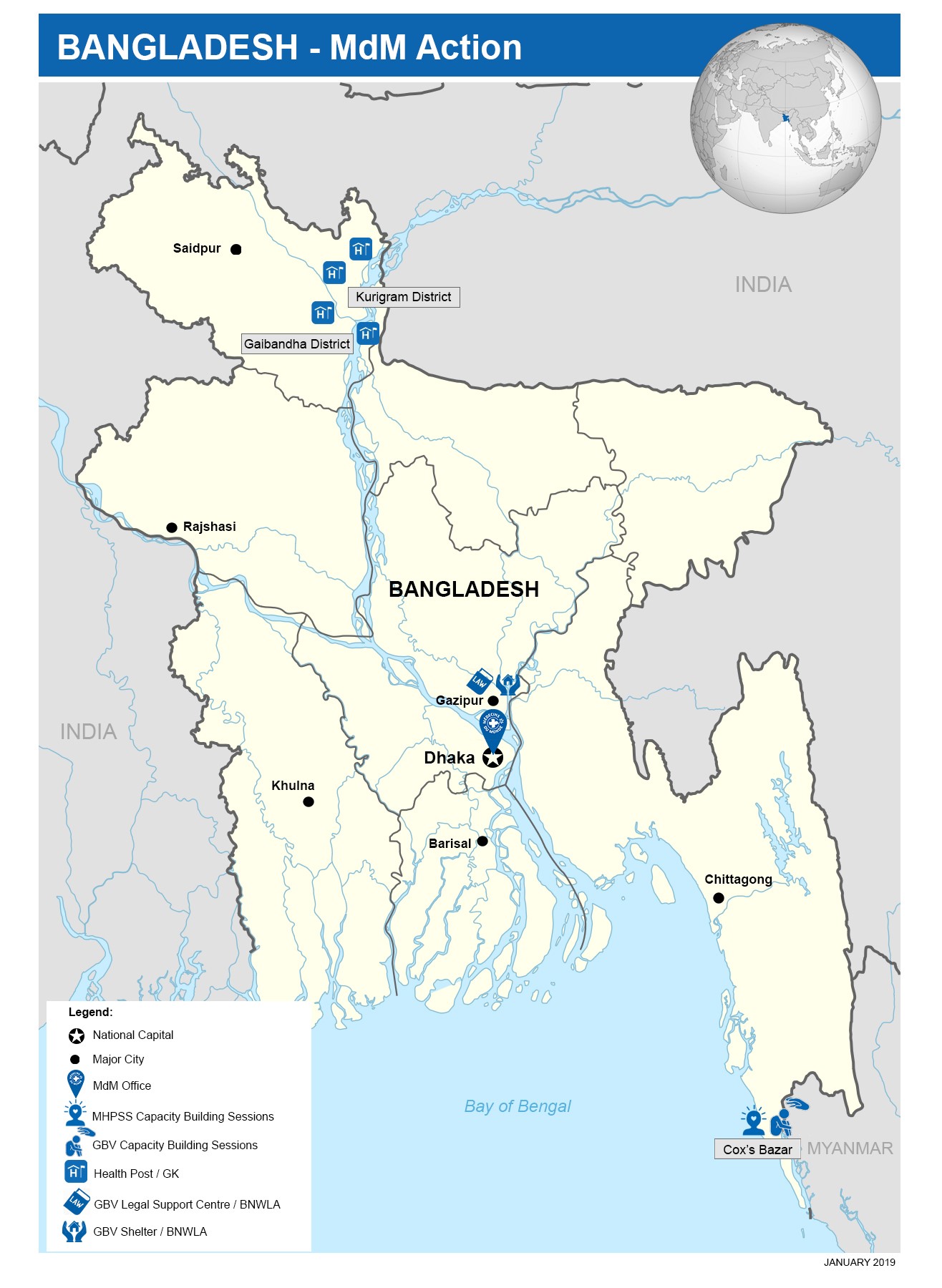 Ärzte der Welt ist an mehreren Orten in Bangladesch aktiv.