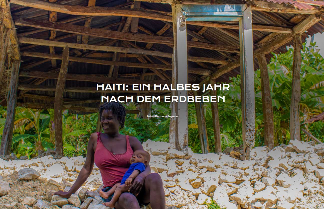 Eine Mutter und ihr Kind in Nippes, Haiti. Foto:Berthony Raymond.
