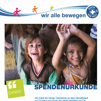 Spendenlauf - Urkunde