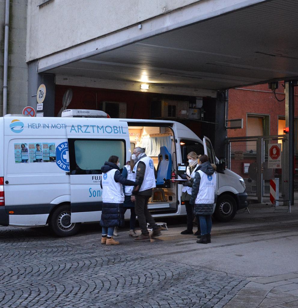 Der Behandlungsbus von open.med in München. Foto: Ärzte der Welt