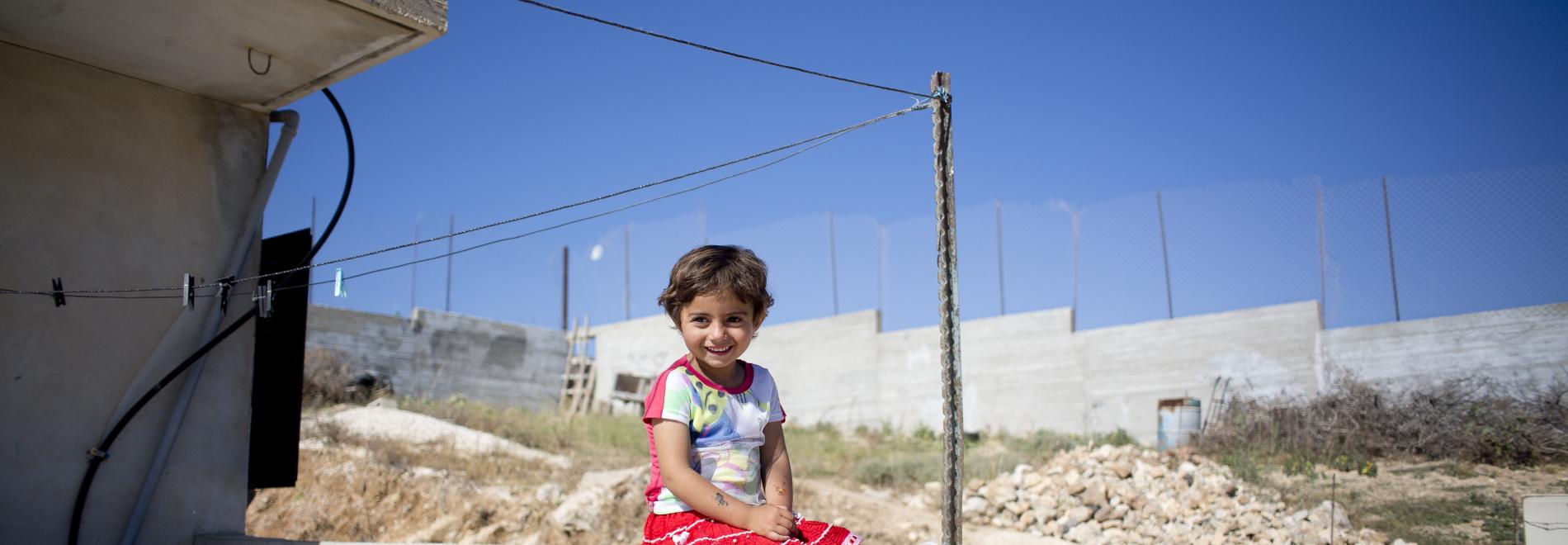 Kinder sind am meisten von der Situation in Palästina betroffen. Foto: Bruno Fert Mädchen in Palästina. Foto: Bruno Fert