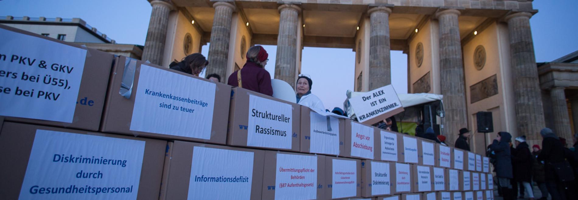 Demonstration für Gesundheitsversorgung in Deutschland. Foto: Walter Wetzler