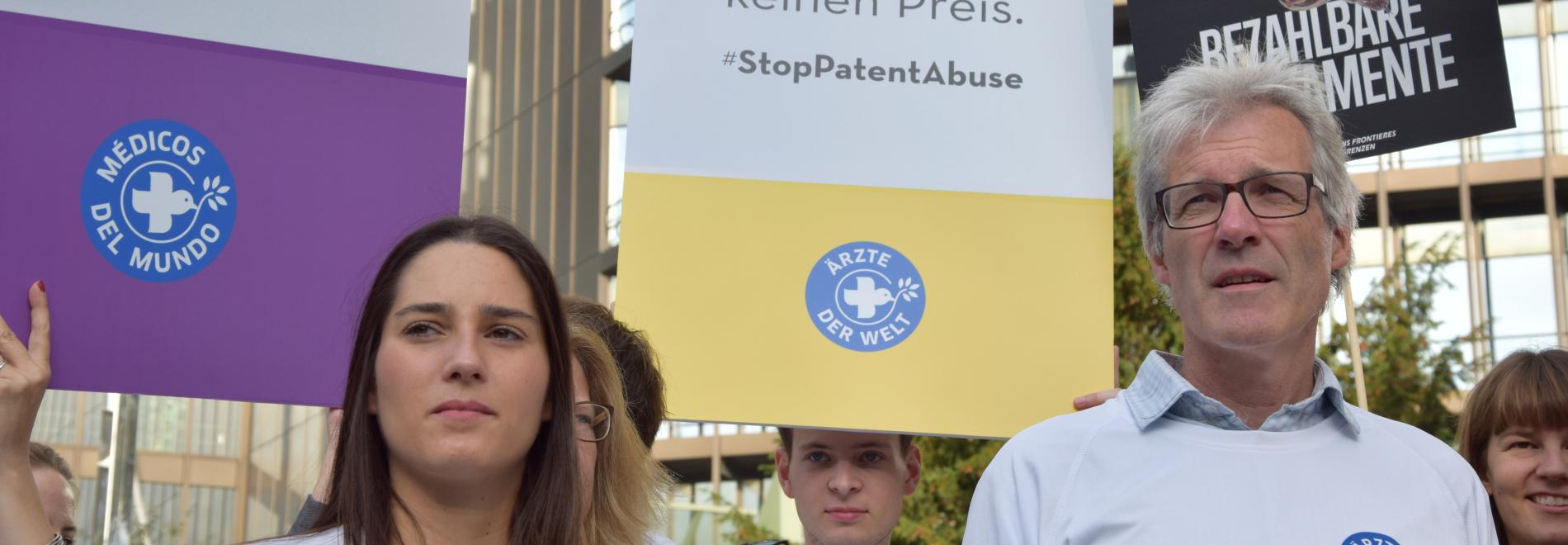 Protest vor dem Europäischen Patentamt 