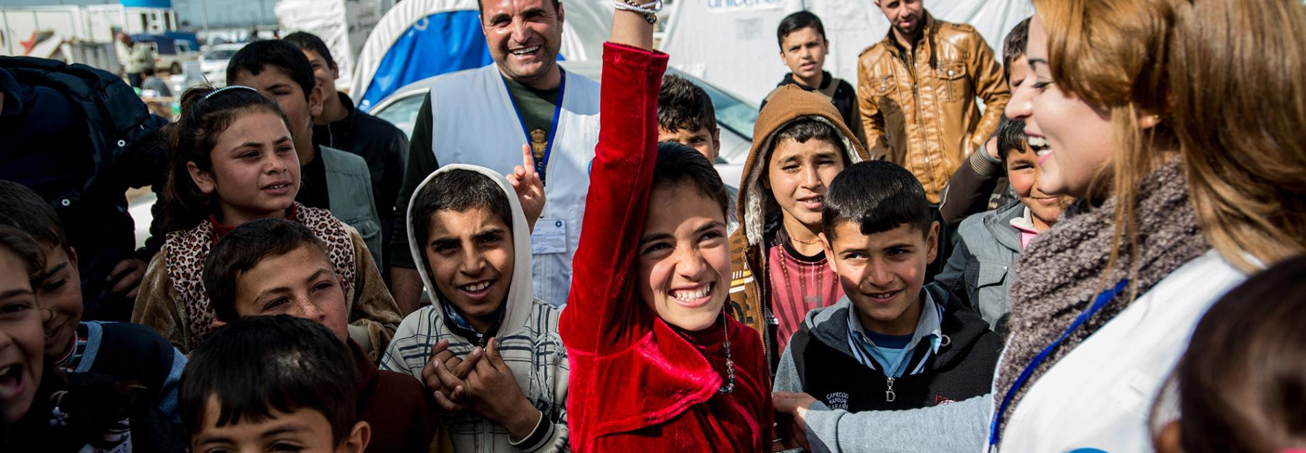 Kinder in einem irakischen Flüchtlingscamp. Foto: Guillaume Pinon