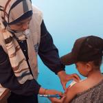 Untersuchung von Kindern im Gaza-Streifen