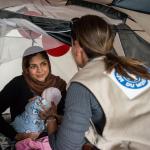 Immer mehr Frauen flüchten alleine mit ihren Kindern. Foto: Guillaume Pinon