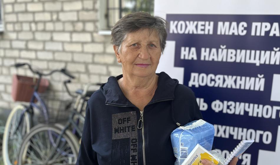 Patientin von Ärzte der Welt in der Ukraine