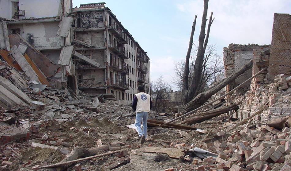 Trümmerlandschaft: Aufgrund des gewaltsamen Konflikts mussten tausende Menschen ihr zuhause verlassen. Foto: Ärzte der Welt