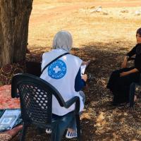 In den palästinensischen Gebieten bieten unsere Teams den Bewohner*innen psychologische Unterstützung an. Foto: Ärzte der Welt