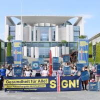 Protestaktion am Kanzleramt 