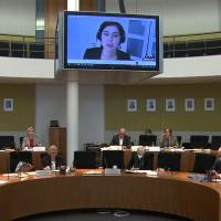 Dr. Johanna Offe bei der Anhörung im Gesundheitsausschuss. Foto: Deutscher Bundestag