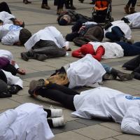 Flashmob in München zur Kampagne Targets of the World