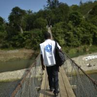 Ein Mitarbeiter von Ärzte der Welt in Haiti, Foto: Benoît Guenot