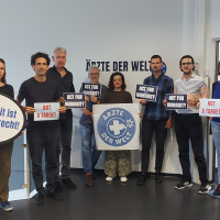 Mitarbeitende von Ärzte der Welt sind solidarische mit ihren internationalen Kolleg*innen. Foto: Ärzte der Welt