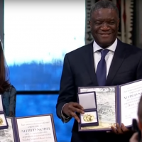 Träger des Friedensnobelpreises Nadia Murad und Denis Mukwege