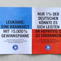 Plakate der Ärzte der Welt-Kampagne "Preis des Lebens". Foto: Ärzte der Welt