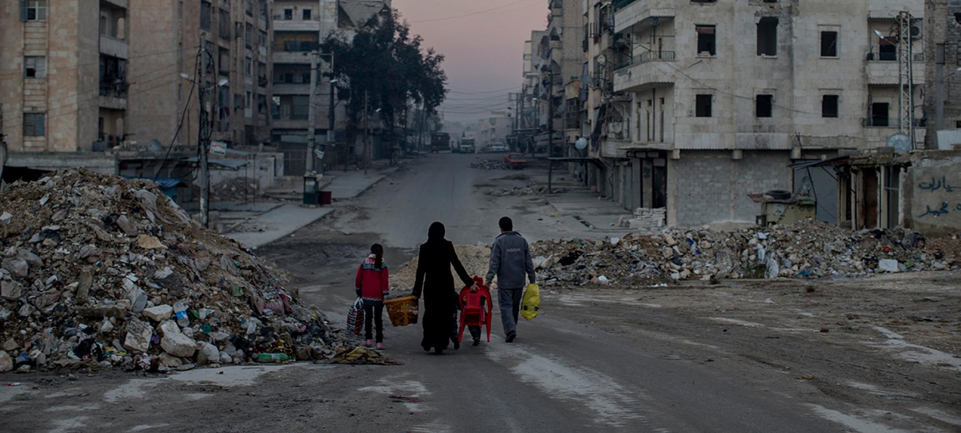 Die zerstörte Stadt Aleppo. Foto: Niclas Hammarström