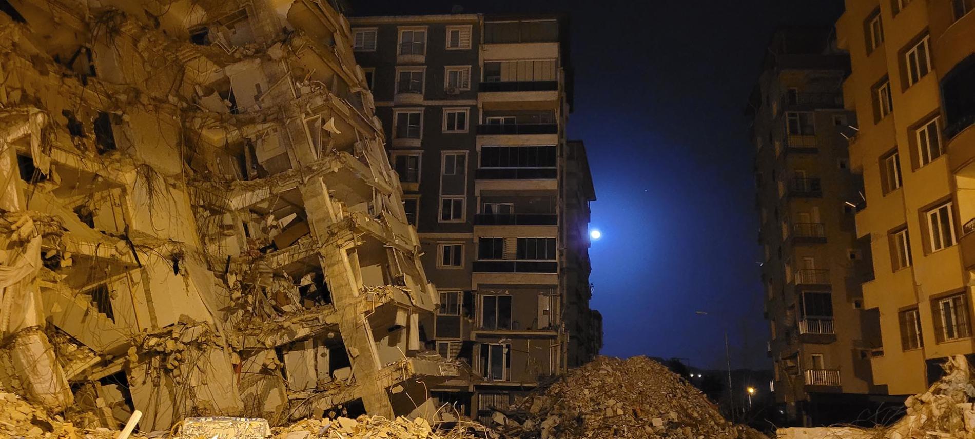Zerstörte Häuser im Erdbebengebiet der Türkei. Foto: Ärzte der Welt