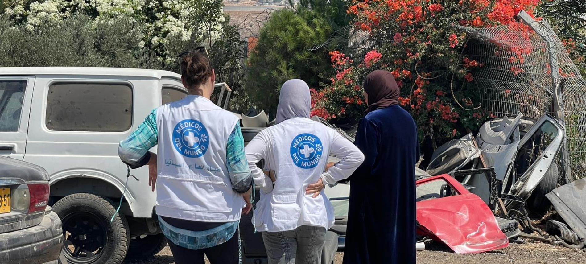 Ein Ärzte der Welt-Team in Gaza. Foto: Ärzte der Welt  Ärzte der Welt-Mitarbeiterinnen in Gaza. Foto: Ärzte der Welt