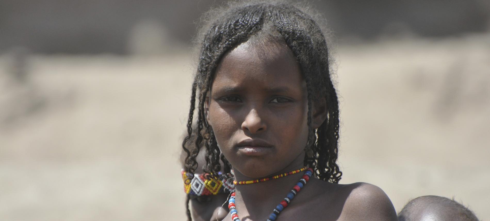 Ein Afar Mädchen in Äthiopien. Foto: Hagmann