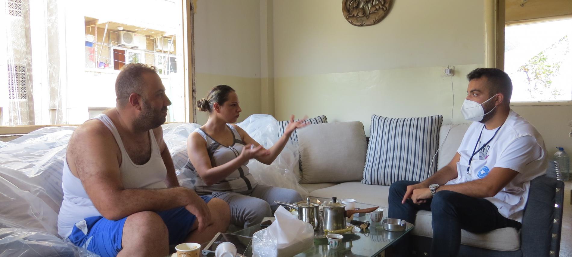 Psychologen von Ärzte der Welt besuchen die Patient*innen in Beirut zu Hause. Foto: Ärzte der Welt