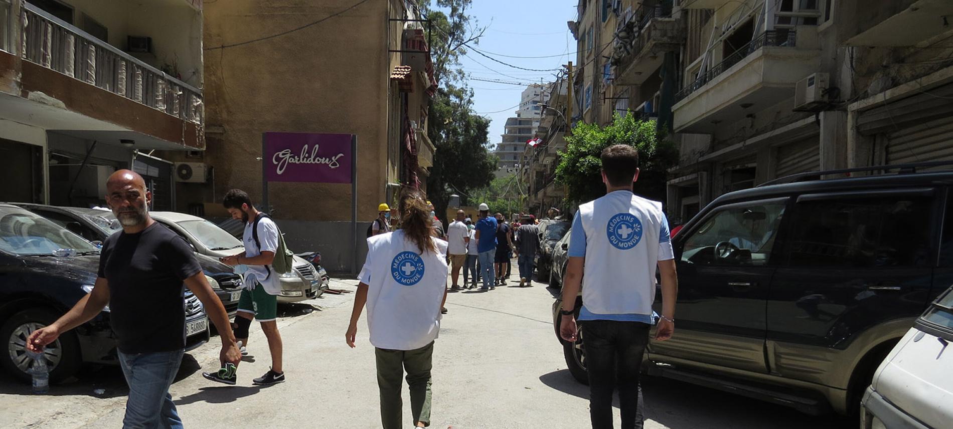 Ein Ärzte der Welt-Team unterwegs in Beirut. Foto: Ärzte der Welt