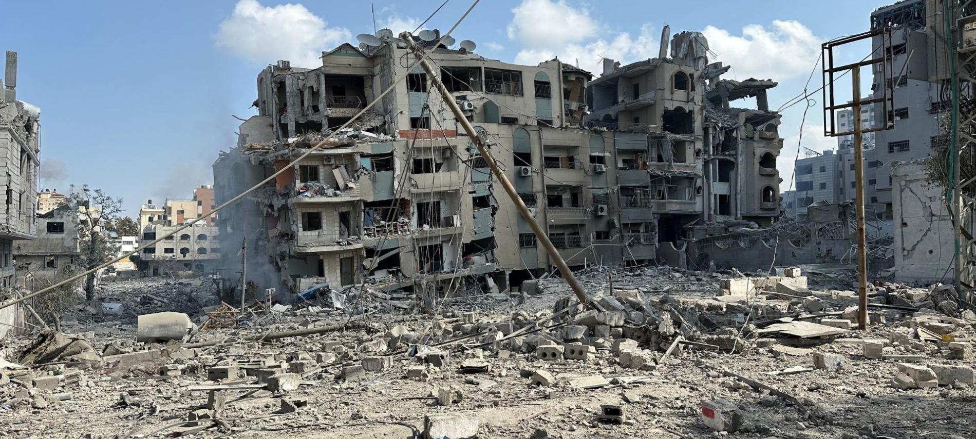 Zerstörtes Gebäude in Gaza. Foto: Ärzte der Welt