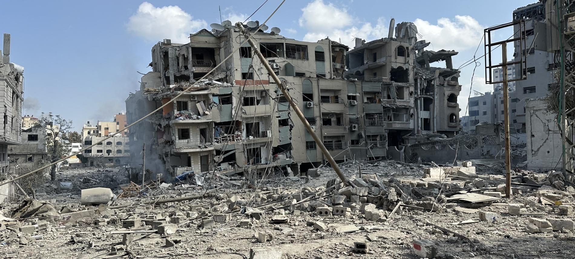 Zerstörte Gebäude im Gazastreifen 