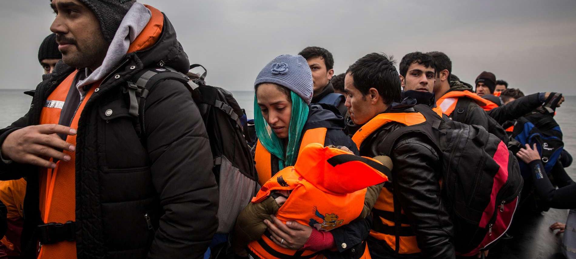 Flüchtlinge auf der Insel Lesbos 