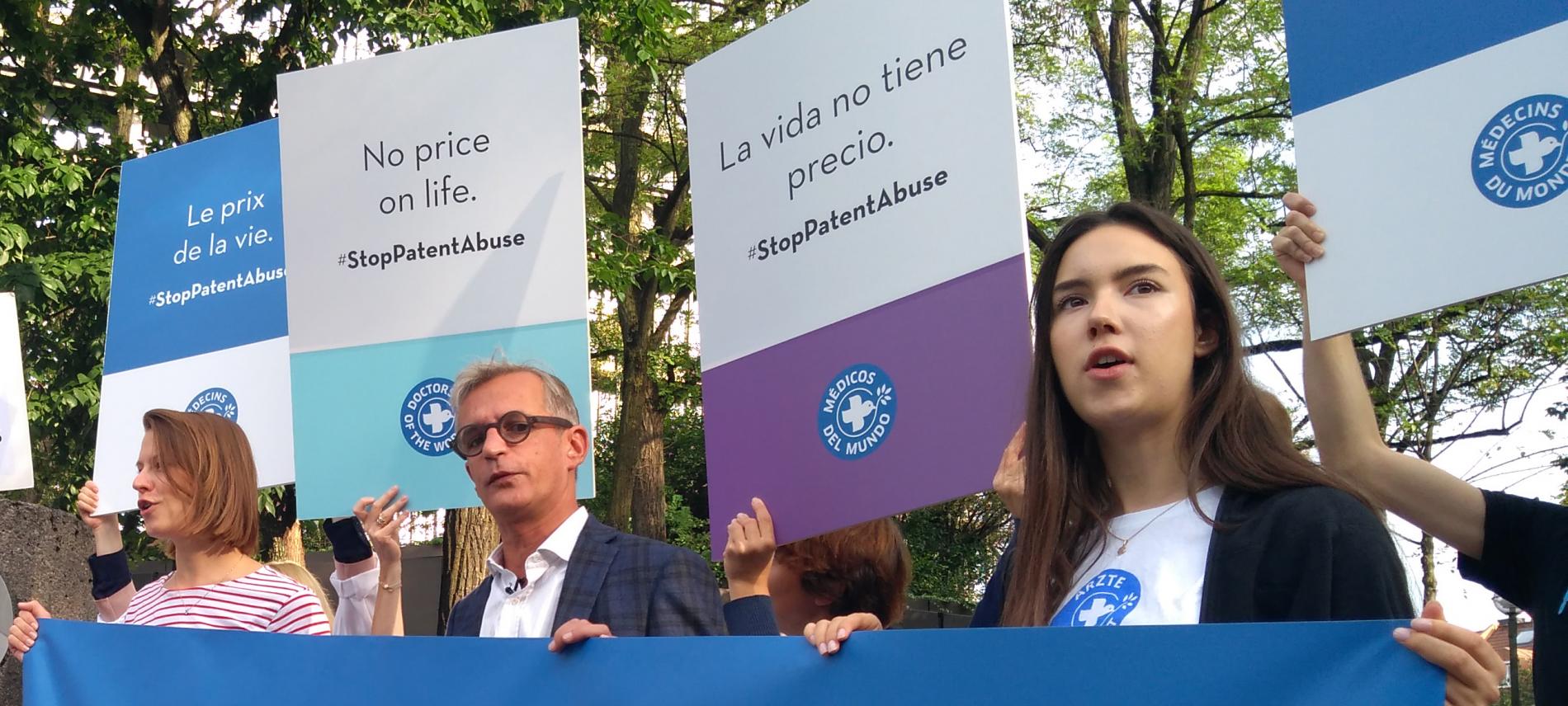 Protest vor dem Europäischen Patentamt 