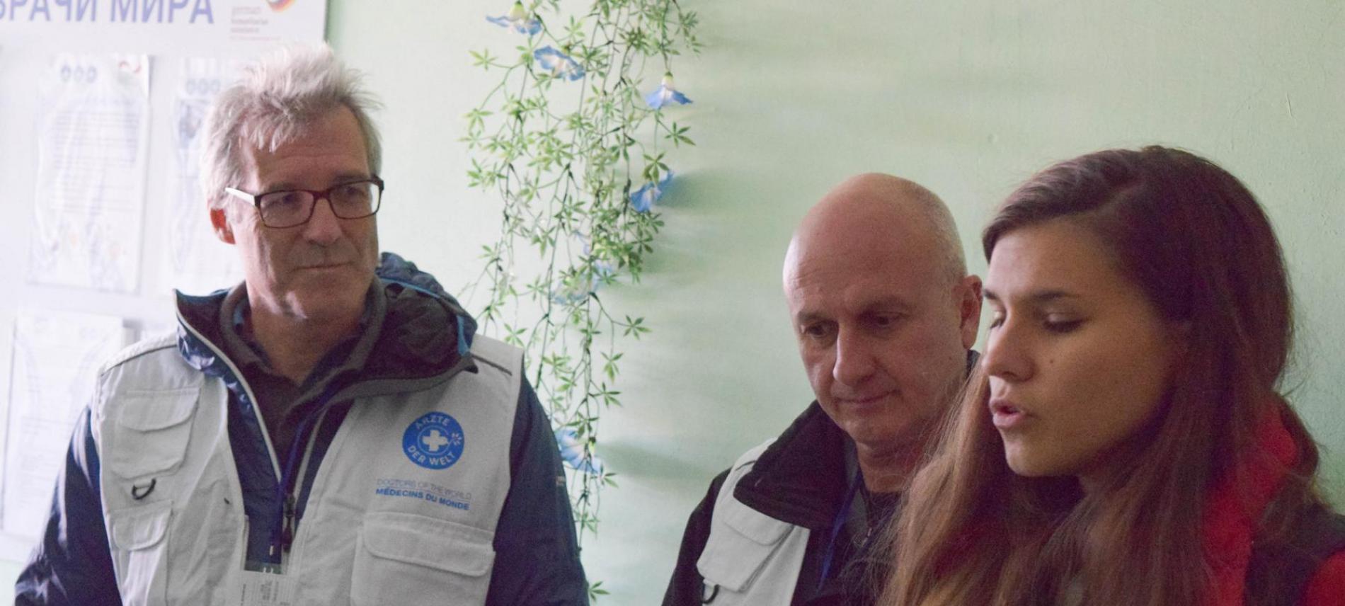 Projektbesuch vom Ärzte der Welt- Direktor im ukrainsischen Projekt. Foto: Felix Hoyo
