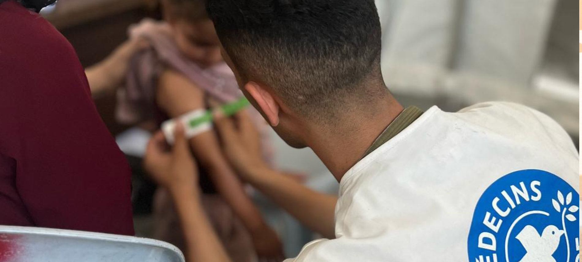 Viele Kinder im Gazastreifen leiden unter Mangelernährung. Foto: Ärzte der Welt Ein Kind in Palästina wird auf Mangelernährung untersucht. Foto: Ärzte der Welt