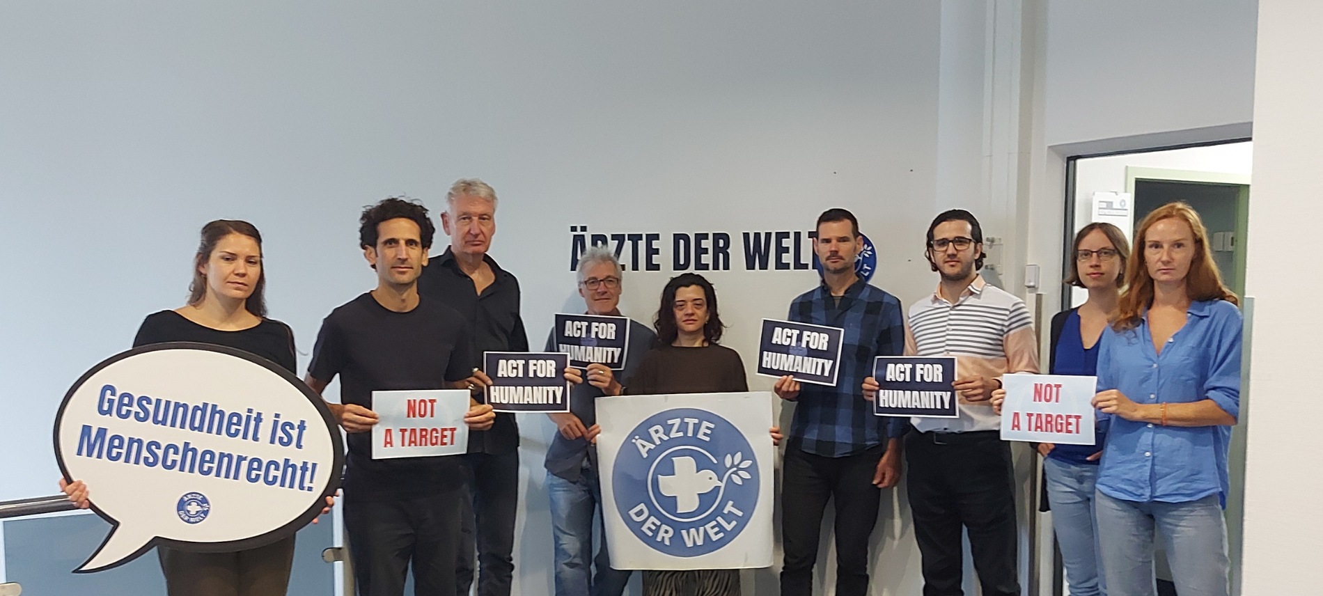 Mitarbeitende von Ärzte der Welt sind solidarische mit ihren internationalen Kolleg*innen. Foto: Ärzte der Welt