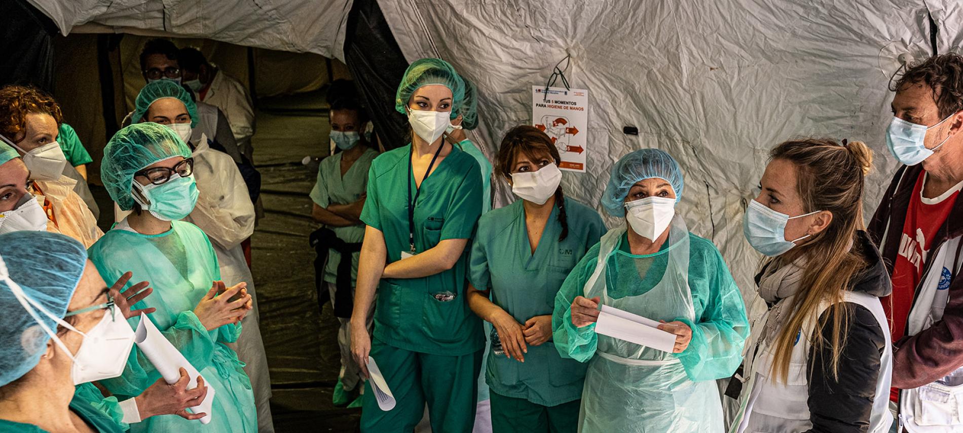 Die Sektionen von Ärzte der Welt setzen sich auch in den jeweiligen Heimatländern im Kampf gegen die Pandemie ein. Foto: I. Marin