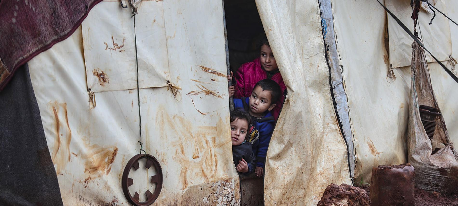 Kinder in einem syrischen Flüchtlingscamp. Foto AFP / Esra Hacioglu