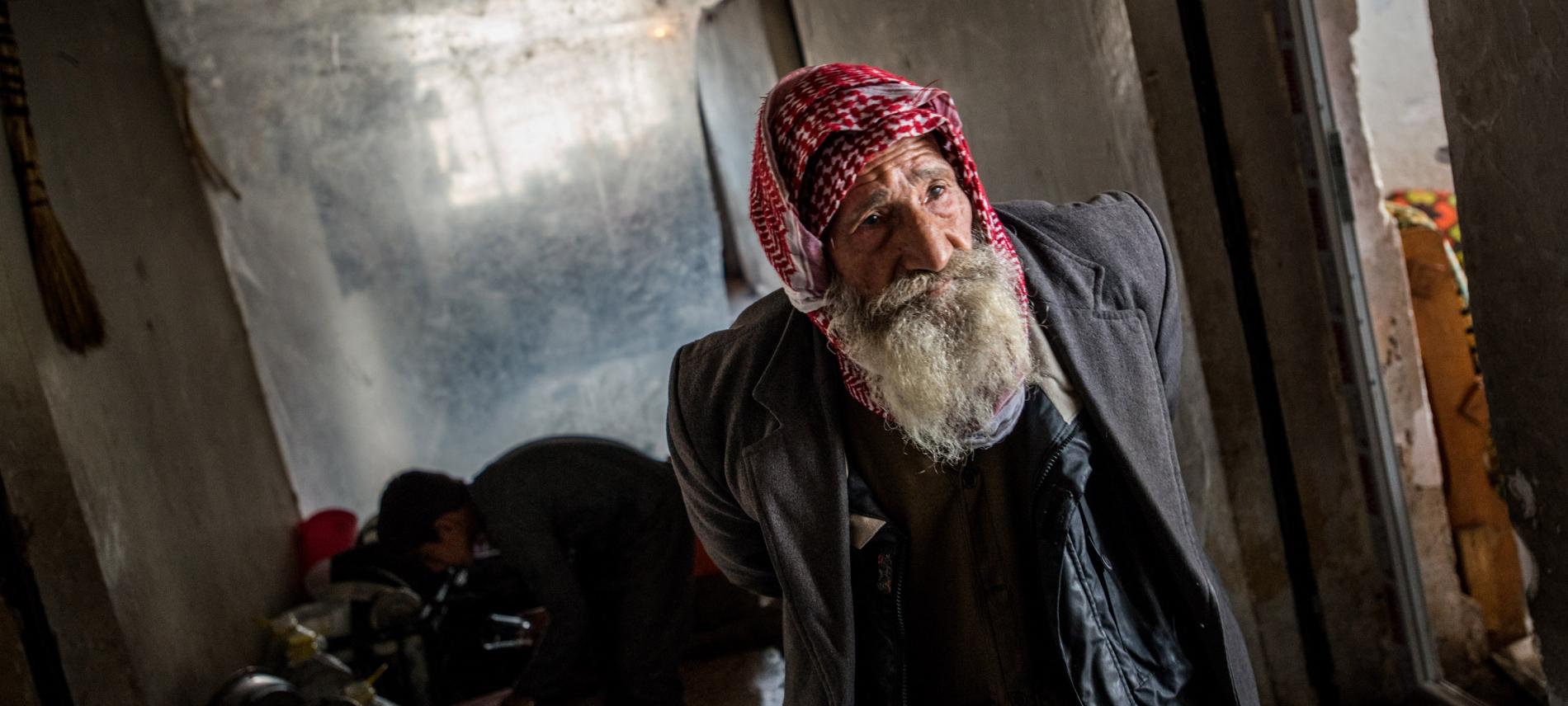 Ein älterer Bewohner im Dorf Bamerni, Distrikt Amedi. Foto: Guillaume Pinon
