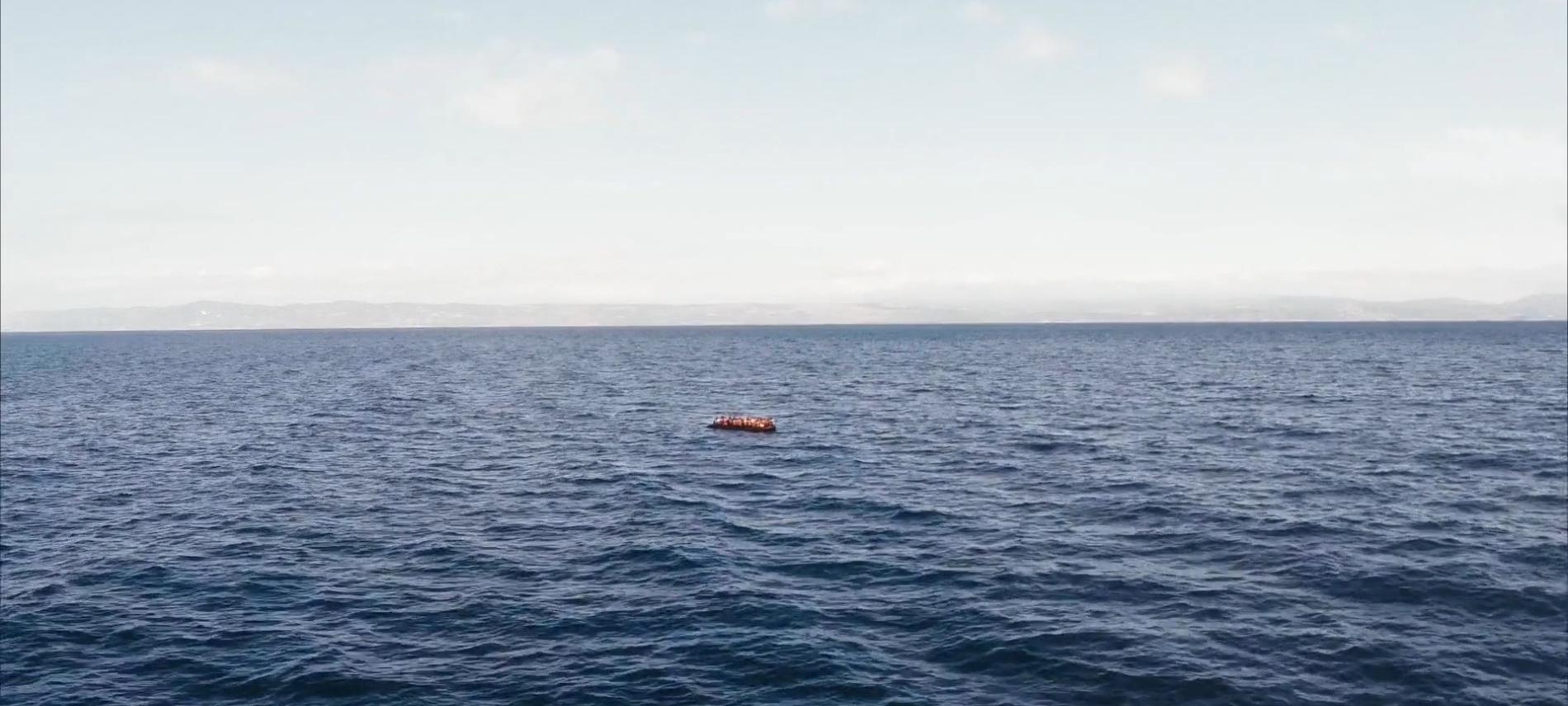 Flüchtlngsboot im Mittelmeer. Foto: MdM Greece 