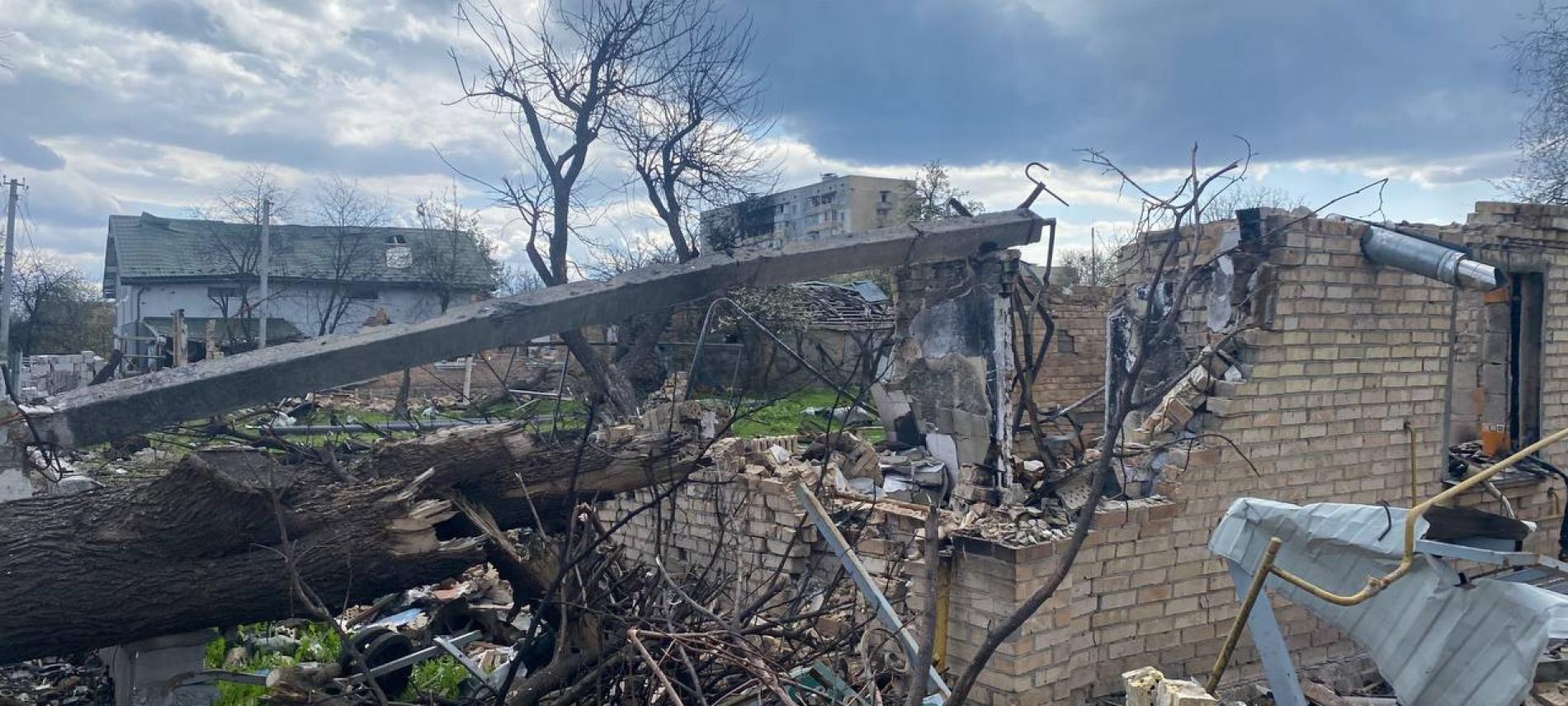 Zerstörte Häuser, Foto: Ärzte der Welt von März 2022