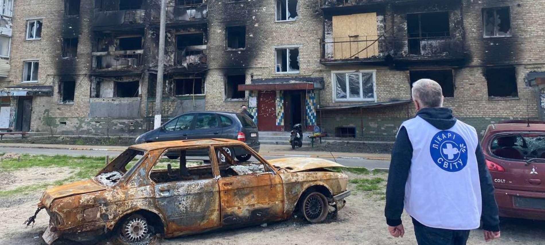 Die Zerstörung durch die russischen Angriffe betrifft auch lebenswichtige Infrastruktur. Foto: Ärzte der Welt