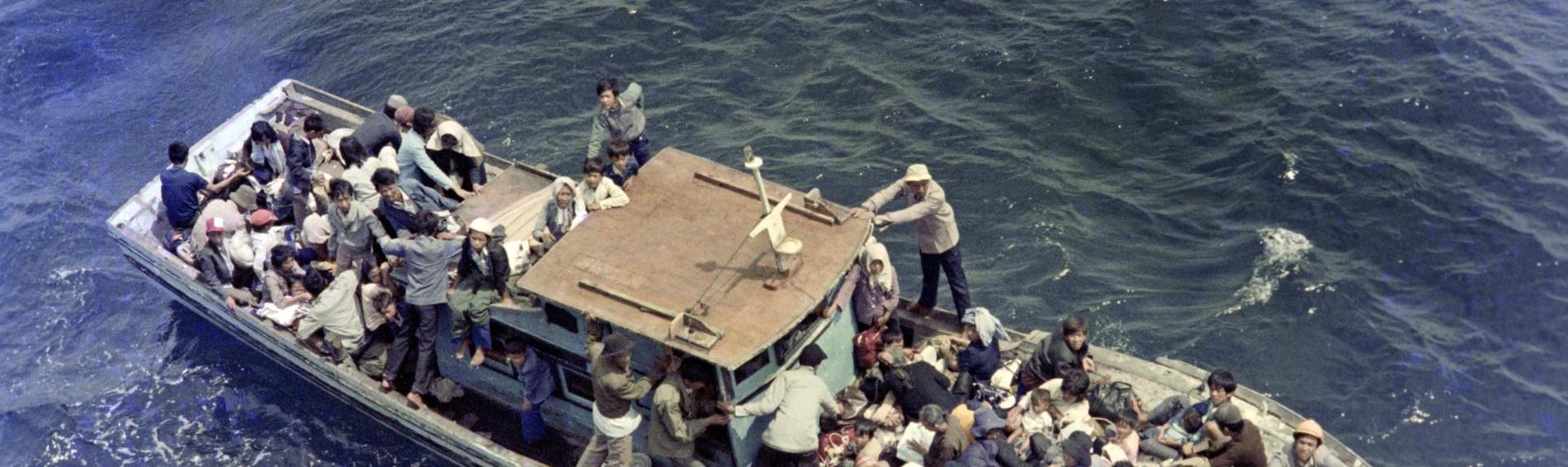 Vietnamesische Geflüchtete auf einem Boot. Bild: Ärzte der Welt