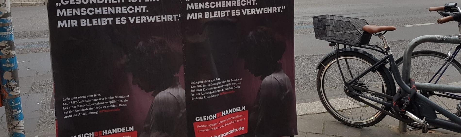 Etwa 12.000 Plakate werden in Berlin im Rahmen der Aktionwoche aufgehängt. Foto: Ärzte der Welt