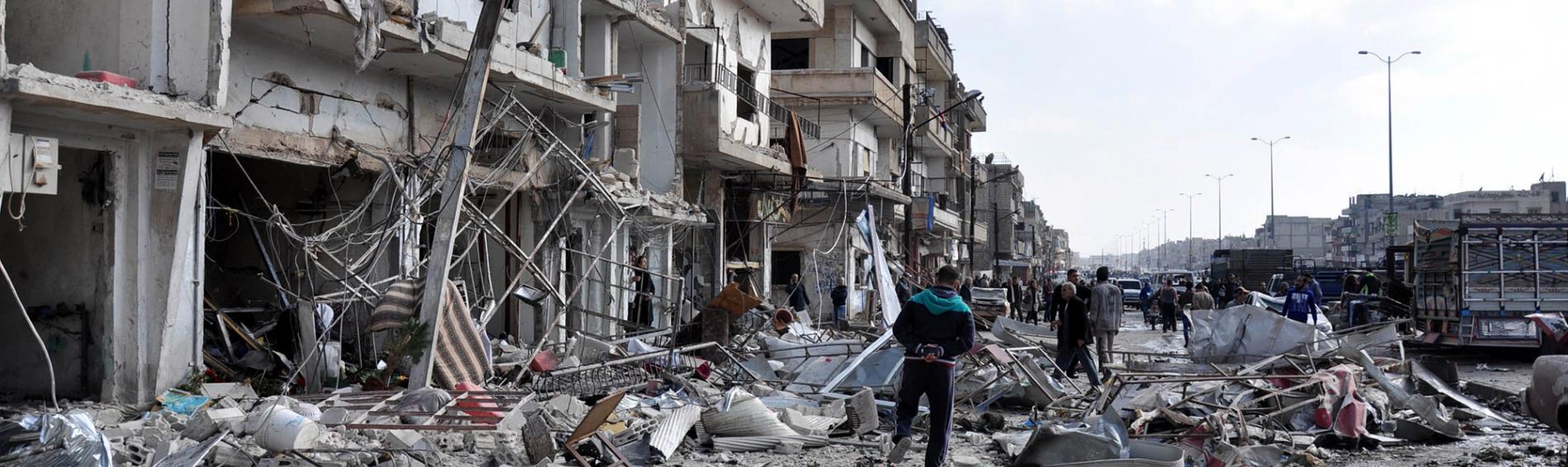 Die Zivilsten in der Region Idlib leiden besonders unter den Bombardierungen.