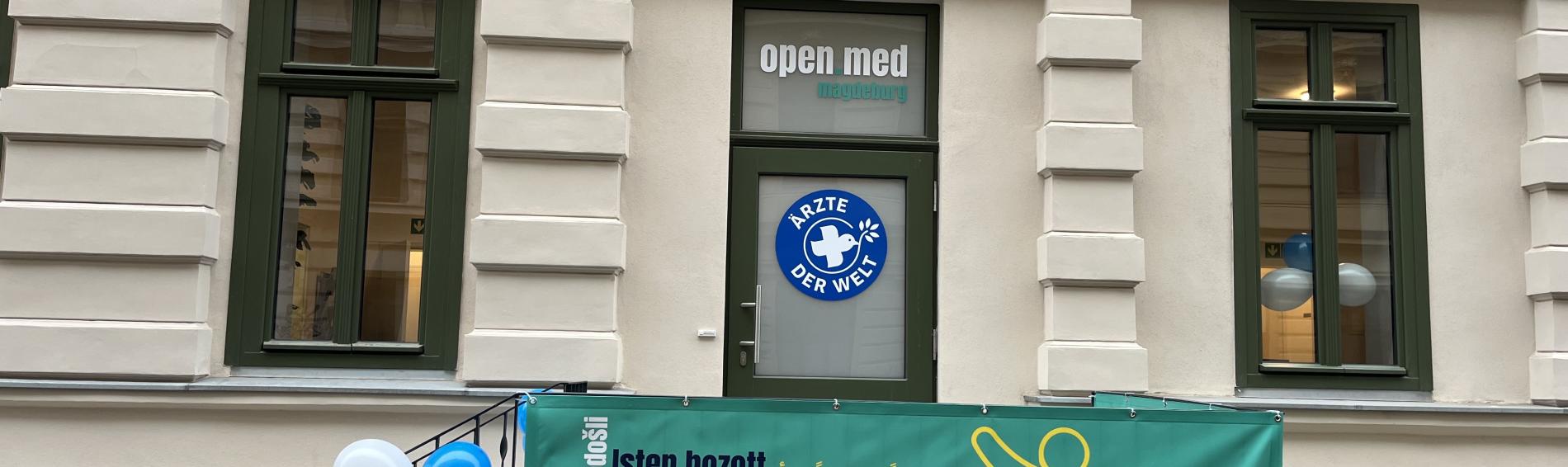 Eingangsbereich zur Eröffnung der open.med Praxis in Magdeburg. Foto: Ärzte der Welt