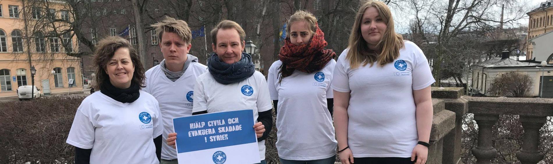 In Schweden protestieren ebenfalls die Kolleg(inn)en von Ärzte der Welt. Foto: Ärzte der Welt In Schweden protestieren ebenfalls die Kolleg(inn)en von Ärzte der Welt. Foto: Ärzte der Welt