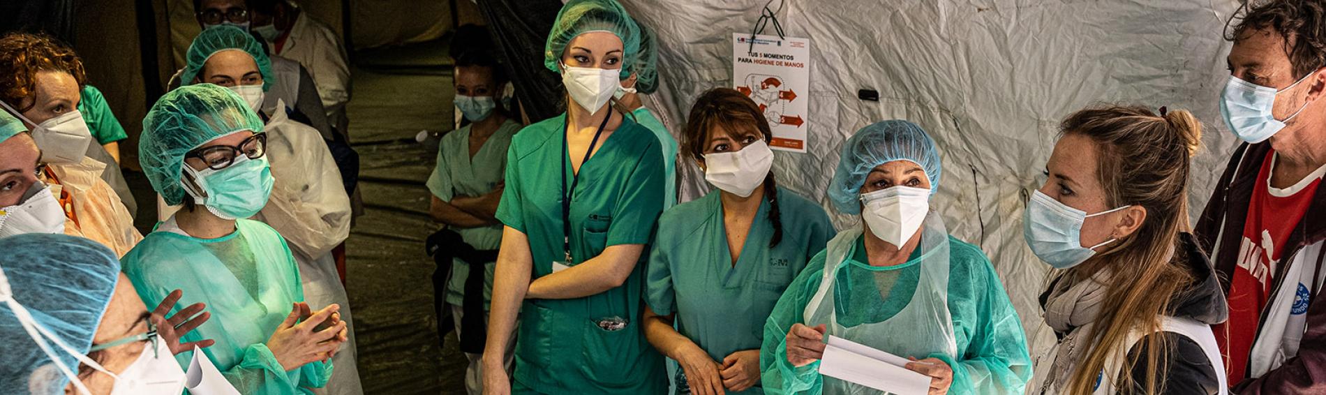 Die Sektionen von Ärzte der Welt setzen sich auch in den jeweiligen Heimatländern im Kampf gegen die Pandemie ein. Foto: I. Marin