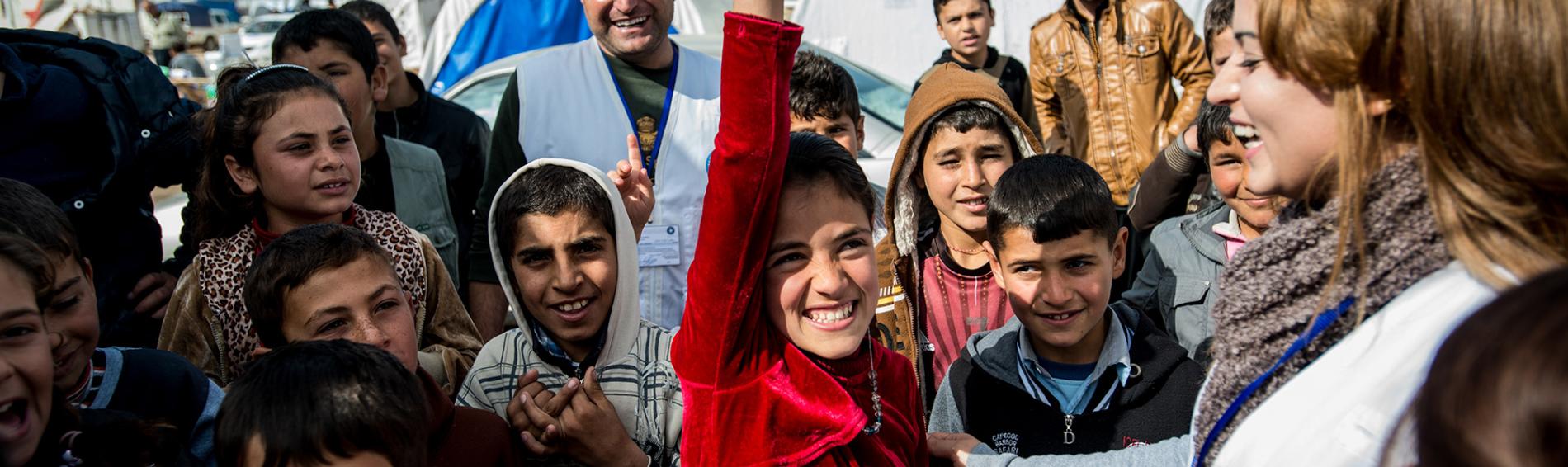 Kinder in einem irakischen Flüchtlingscamp. Foto: Guillaume Pinon