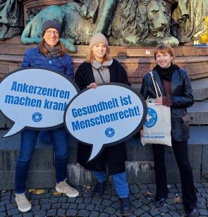Demo zu einer Anhörung im Bayeriscchen Landtag im November 2022. Foto: Ärzte der Welt