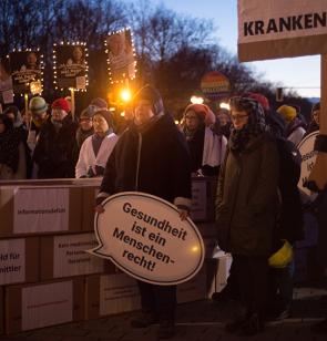 Demonstration am Brandenburger Tor. Foto: Renata Chueire 
