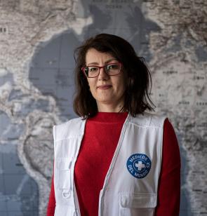 Kateryna Kytniukh arbeitet für Ärzte der Welt in der Ukraine. Foto: Olmo Calvo